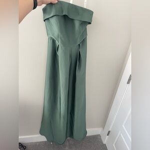 Azazie Lucienne Strapless Dress in Eucalyptus